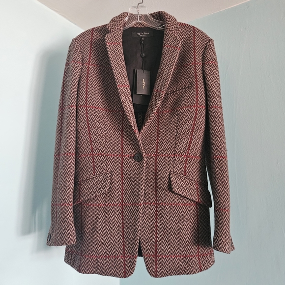 rag & bone Paprika Margot Wool Blazer NWT designer luxury jacket 0 XS - Picture 1 of 12